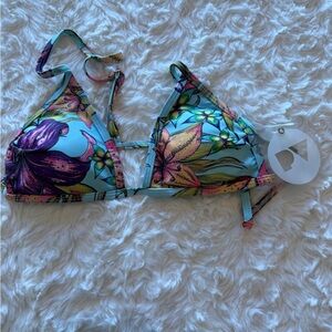 Tropical Floral Bikini Top